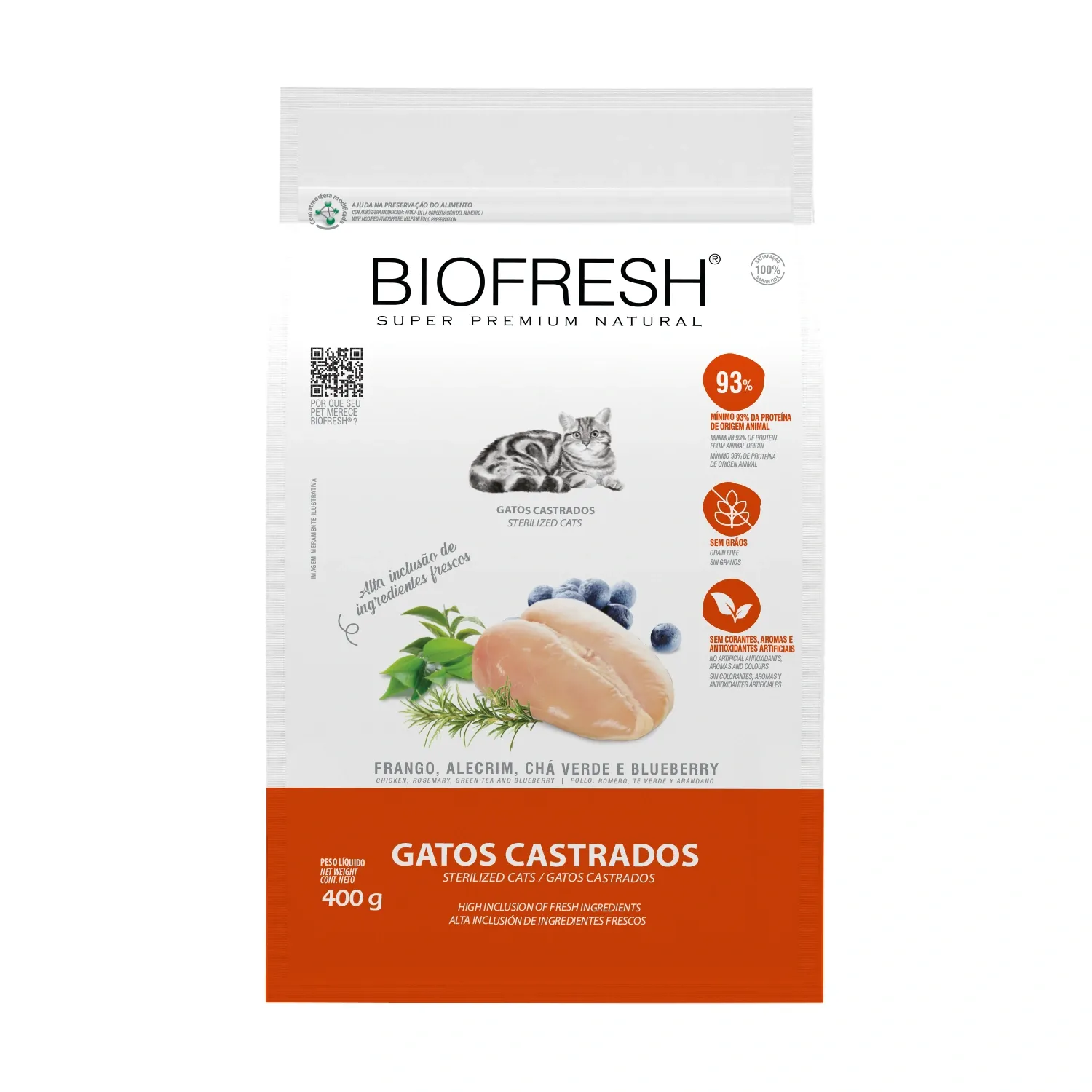 Ração Biofresh Gatos Castrados Frango