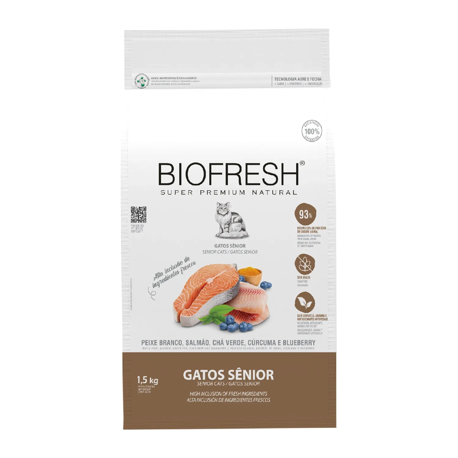 Ração Biofresh Gatos Sênior Peixe Branco