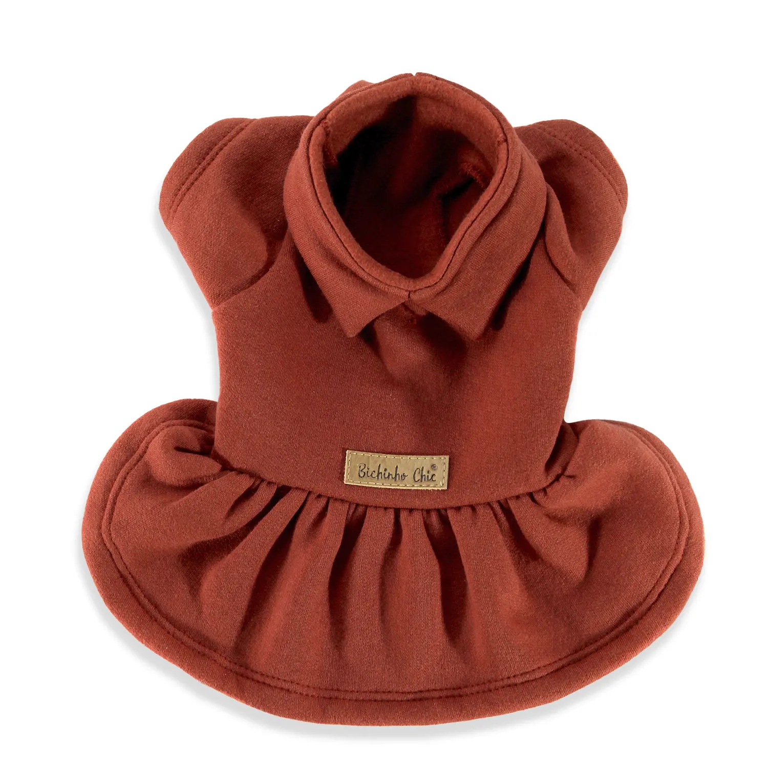 Vestido de Moletom Bichinho Chic Terracota