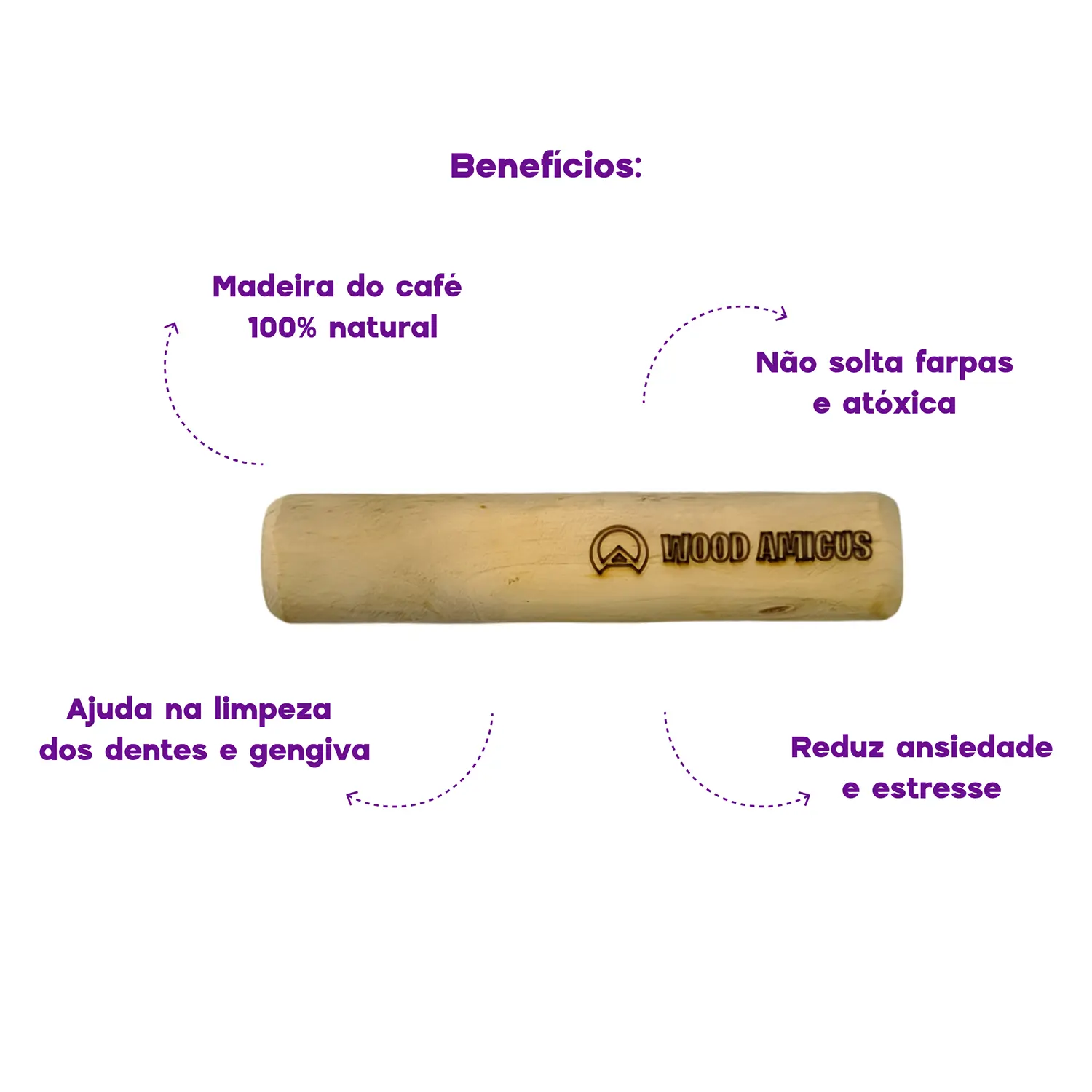 Brinquedo Mordedor Sustentável Wood Amicus