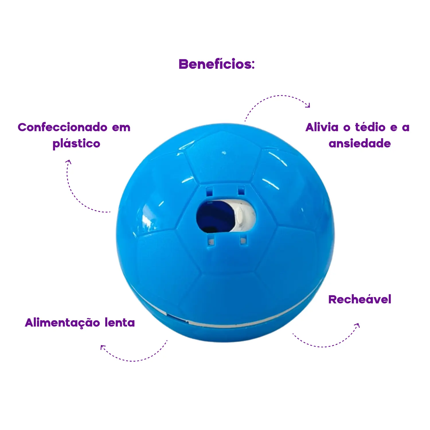 Brinquedo-Comedouro-Amicus-Crazy-Ball-Azul-Beneficios