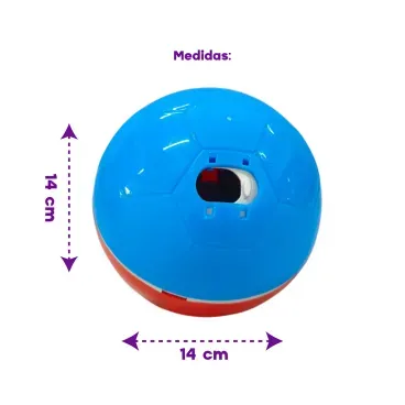 Brinquedo-Comedouro-Amicus-Crazy-Ball-Vermelho-e-Azul-medidas