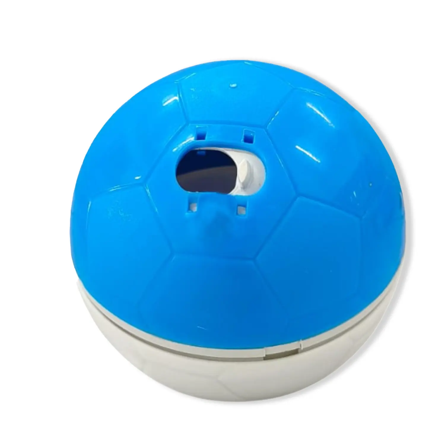 Brinquedo-Comedouro-Amicus-Crazy-Ball-Azul-e-Branca