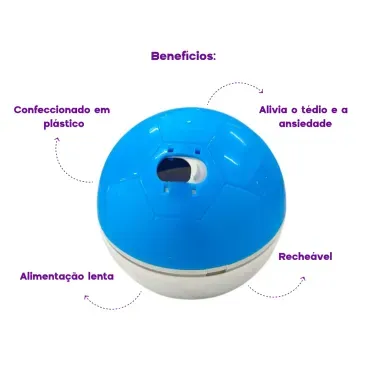 Brinquedo-Comedouro-Amicus-Crazy-Ball-Azul-e-Branca-Beneficios