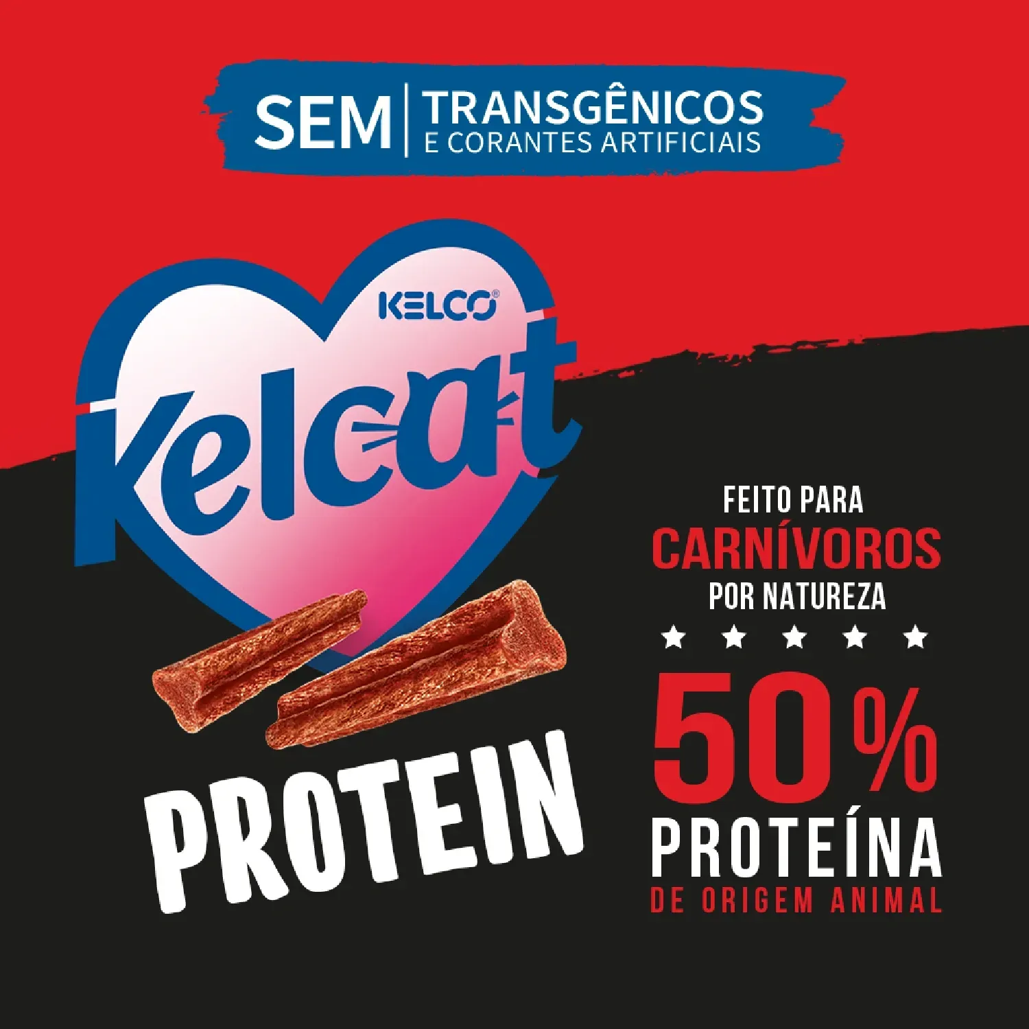 Petisco-Kelcat-Stick-Protein-Carne-para-Gatos-detalhe