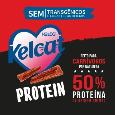Petisco-Kelcat-Stick-Protein-Carne-para-Gatos-detalhe