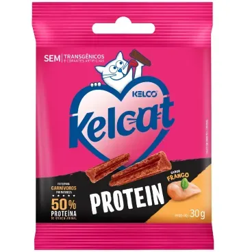 Petisco-Kelcat-Stick-Protein-Frango-para-Gatos-Frontal