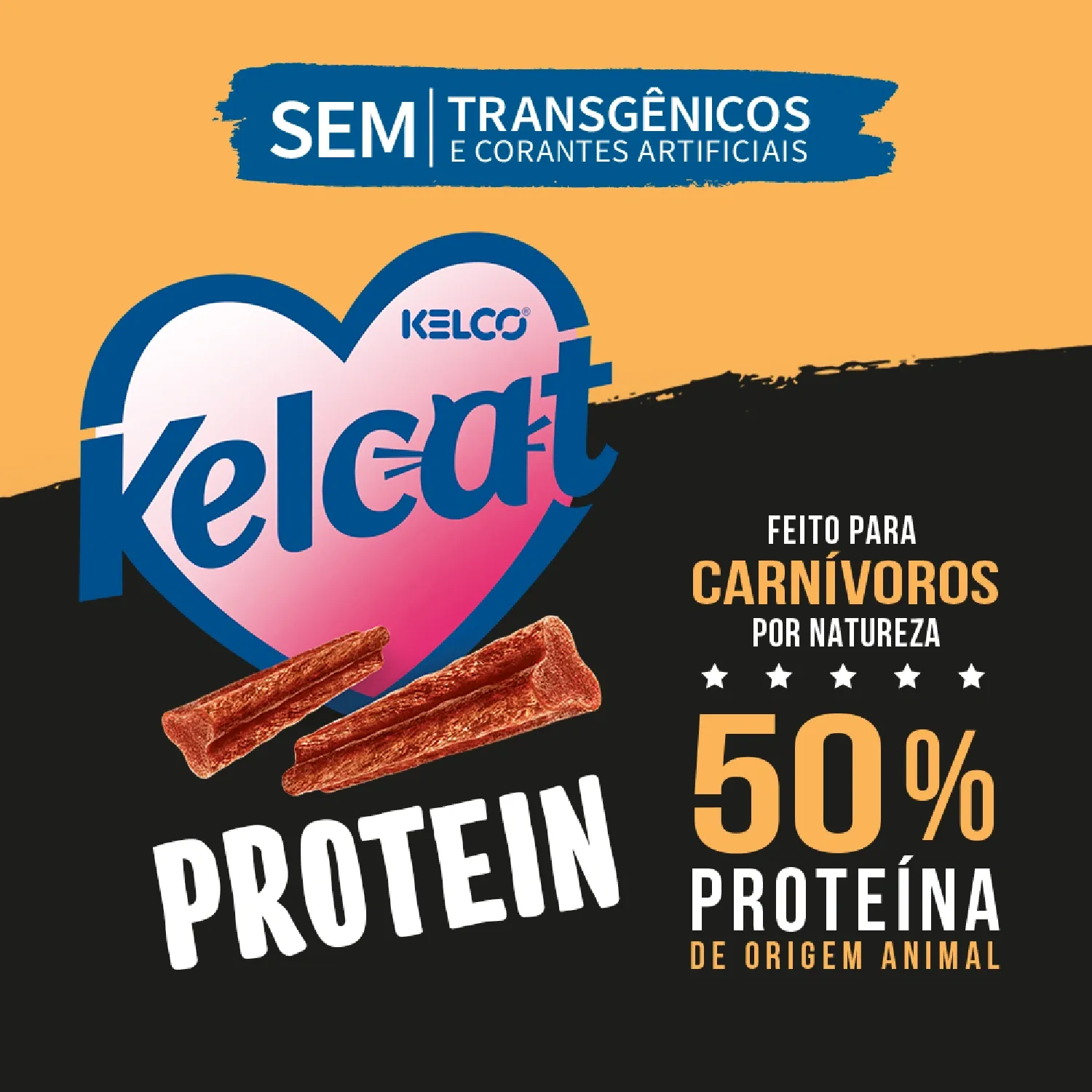 Petisco-Kelcat-Stick-Protein-Frango-para-Gatos-detalhe