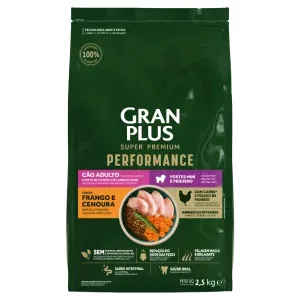 Ração GranPlus Performance Cães Adultos Mini e Pequeno Frango e Cenoura
