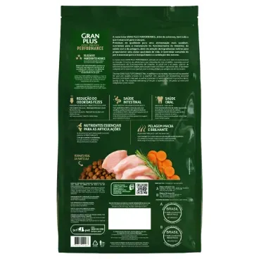 Racao-GranPlus-Performance-Caes-Adultos-Medio-e-Grande-Frango-e-Cenoura-2.5kg-verso