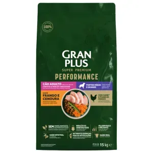 Ração GranPlus Performance Cães Adultos Médio e Grande Frango e Cenoura
