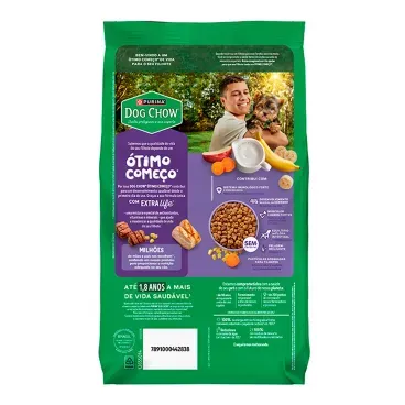 2-Racao Dog Chow Caes Filhotes Minis e Pequenos Carne