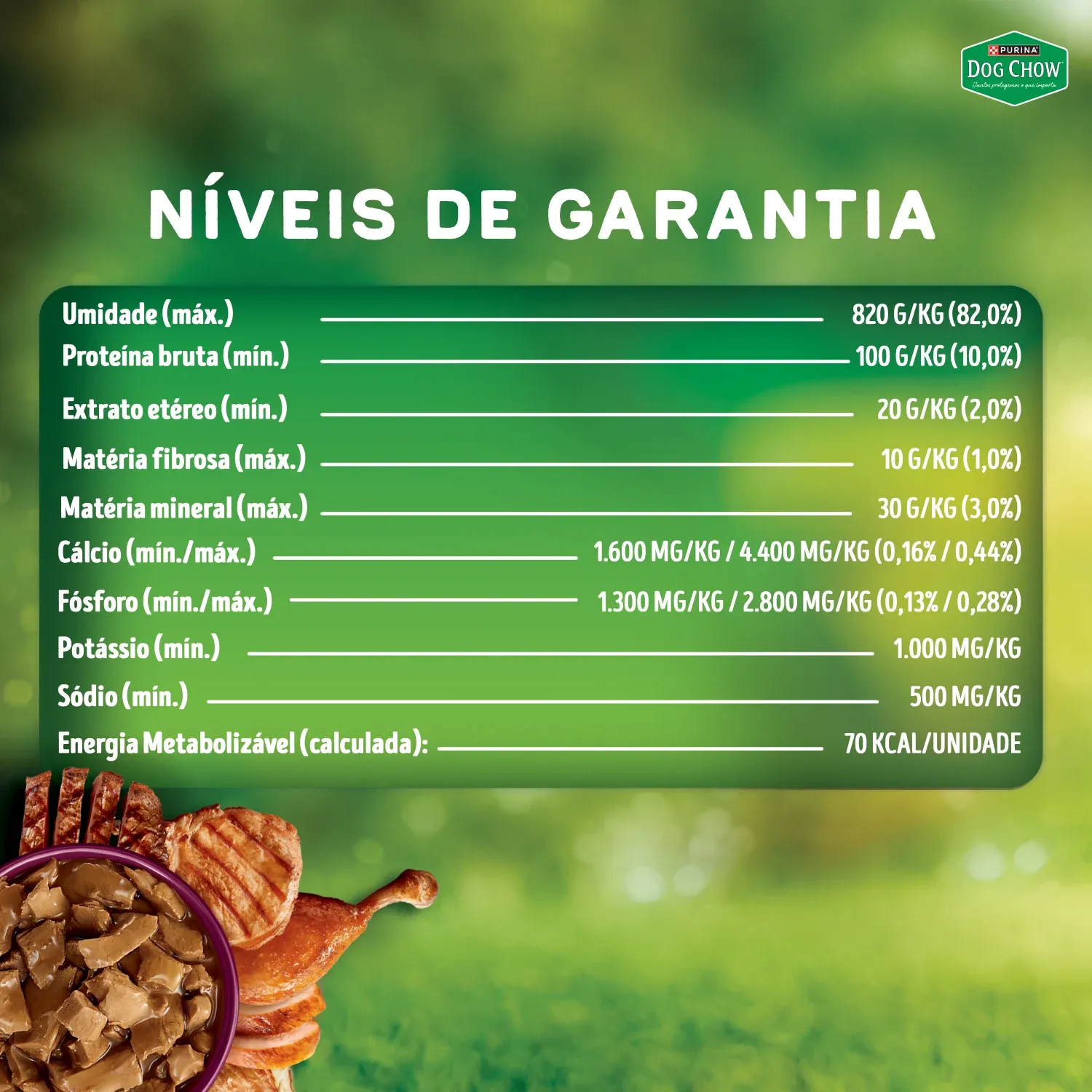 Ração Úmida Dog Chow Cães Adultos Multiproteína5 Carne Frango Porco Peru e Peixe