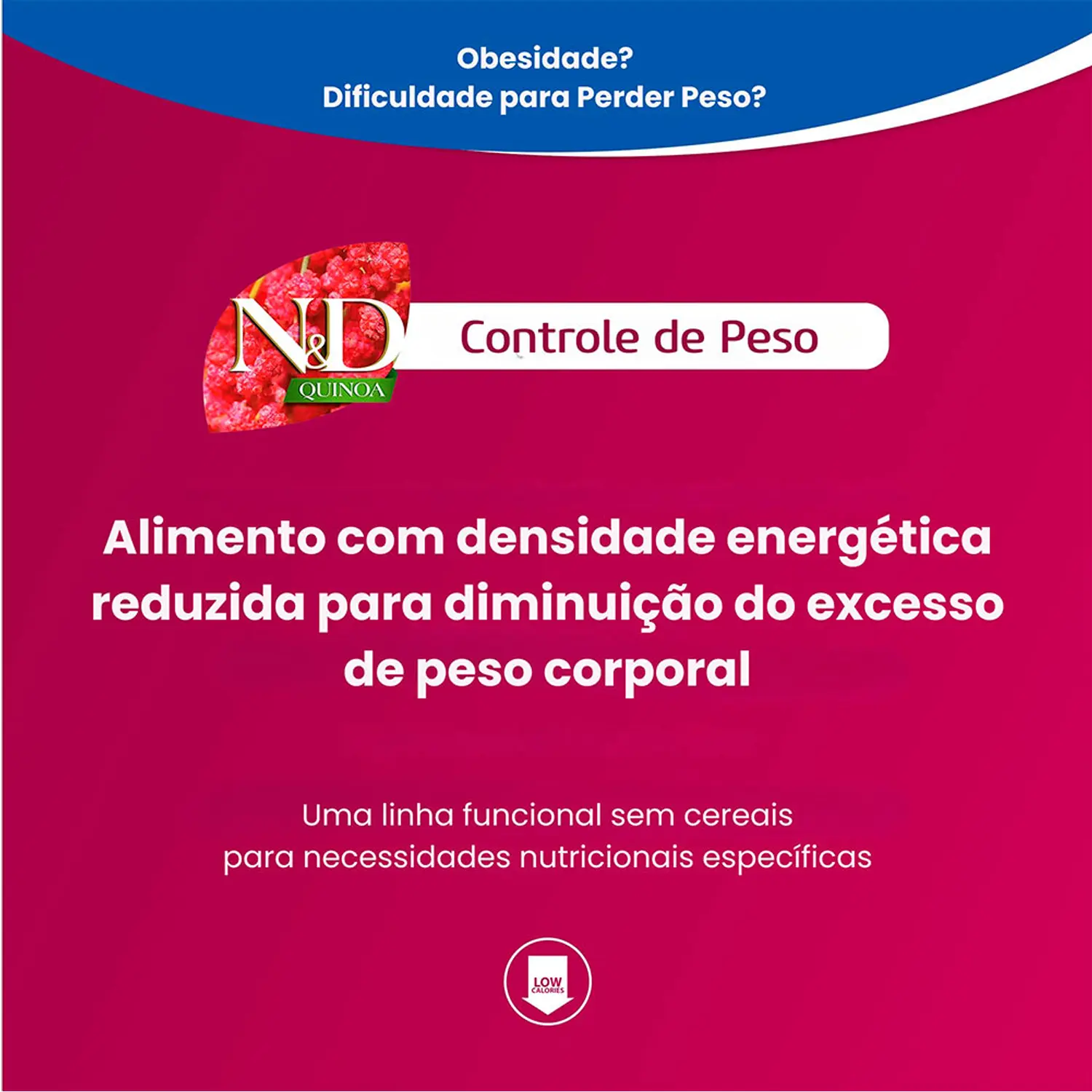 7-Racao N-amp-D Quinoa Controle de Peso Caes Adultos RMP 7kg