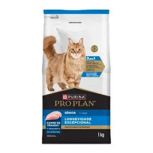 Ração Pro Plan Longevidade Excepcional Gatos Sênior 7+ Frango