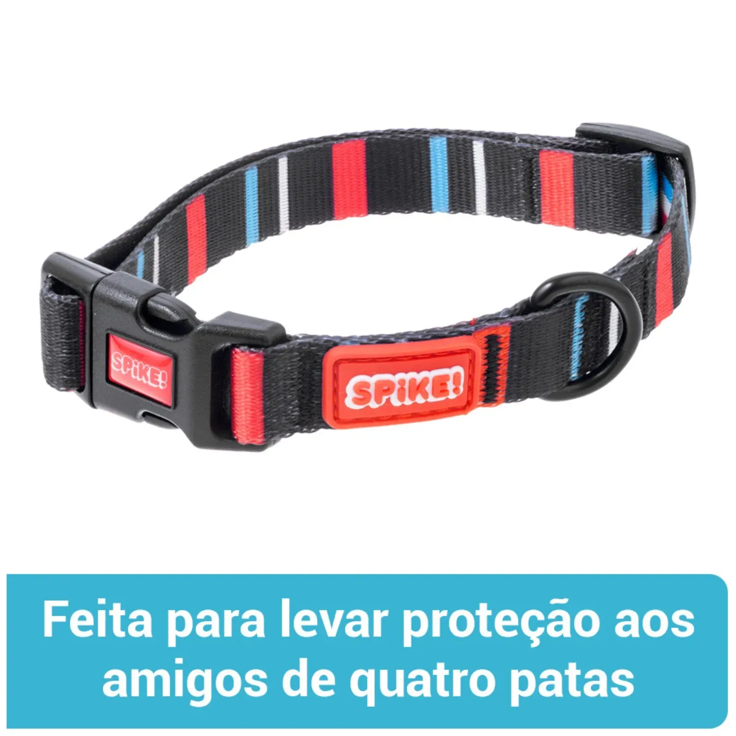 Coleira para Cães Tom Preta Spike