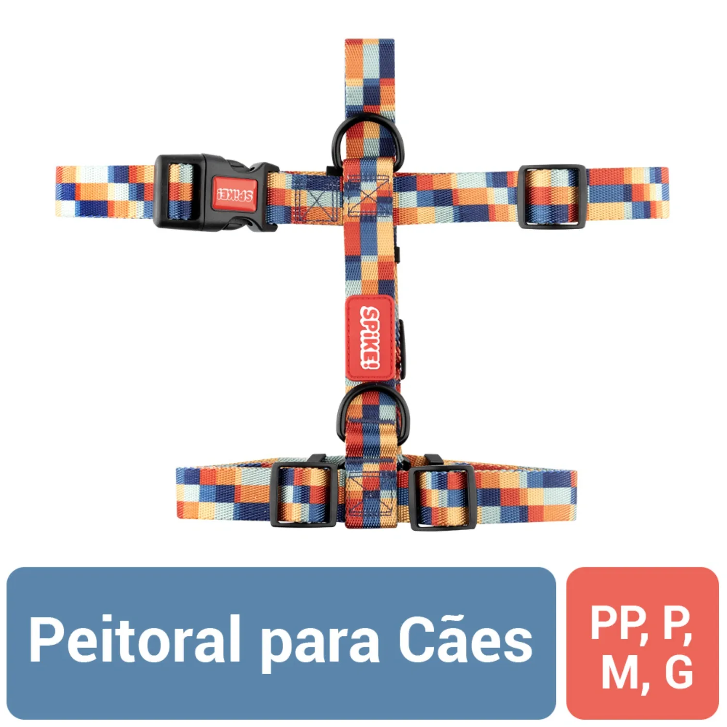 Peitoral H para Cães Bluechess Spike