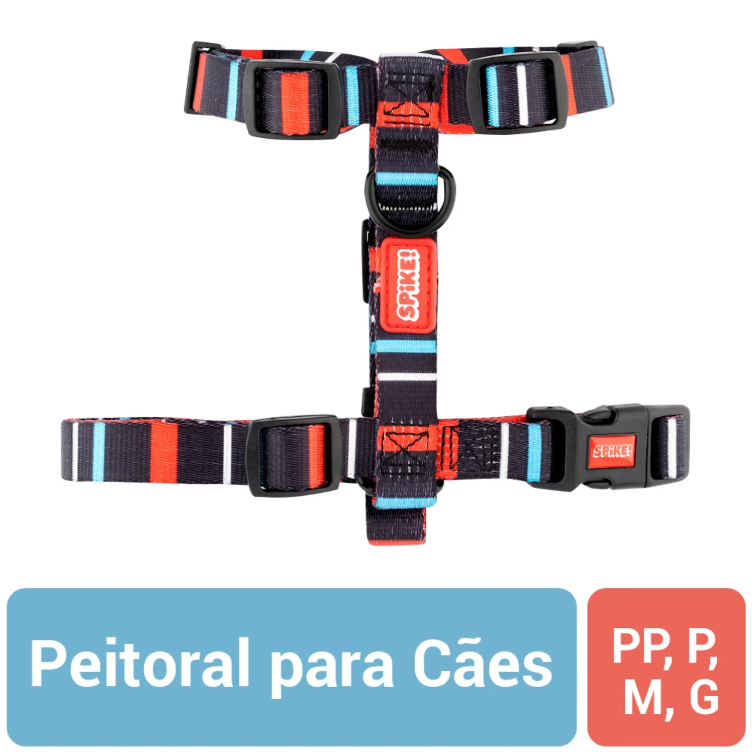 Peitoral H para Cães Tom Spike