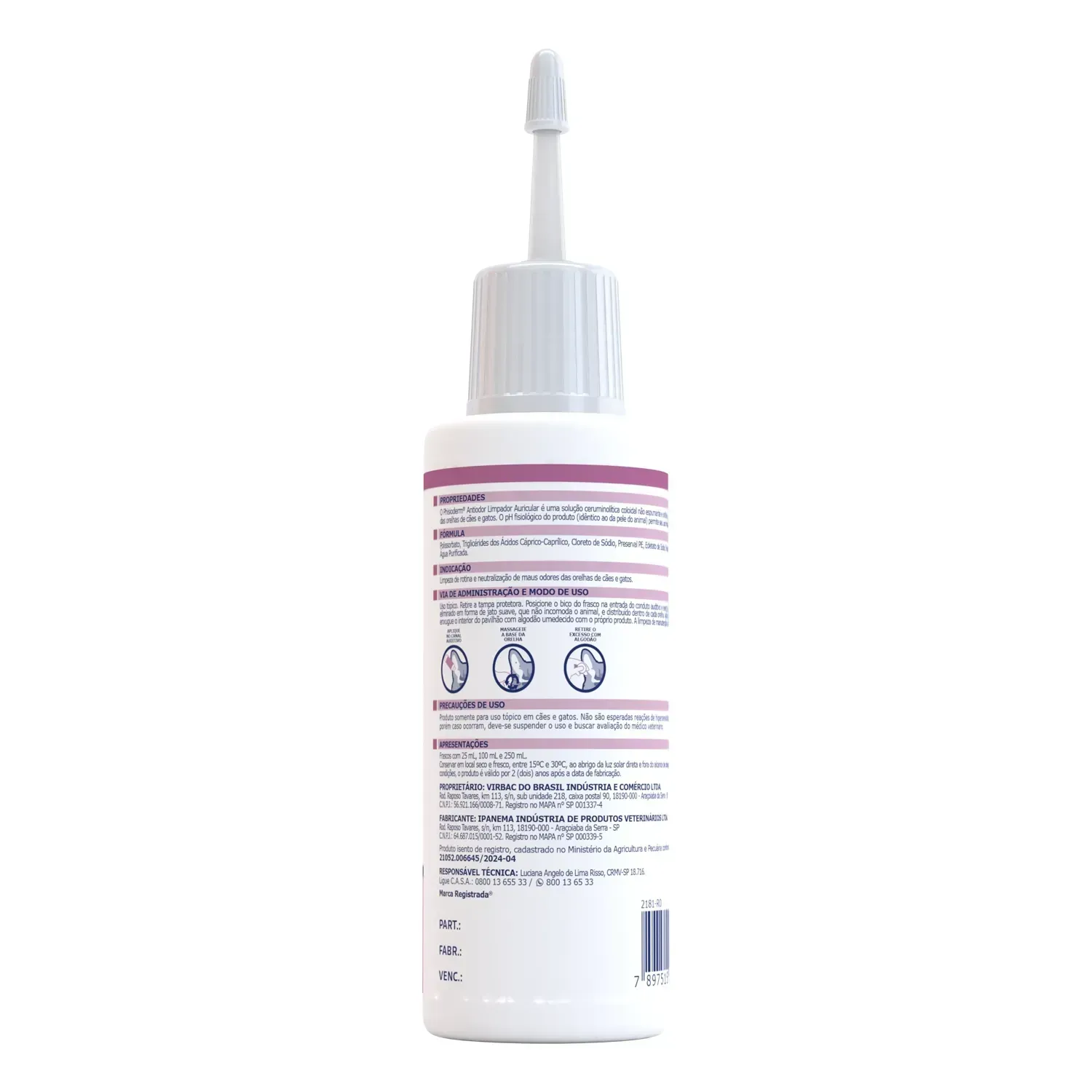 Phisioderm Antiodor Limpador Auricular