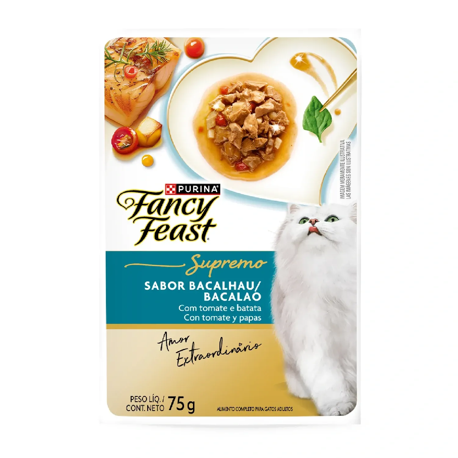 Ração Úmida Fancy Feast Supremo Bacalhau