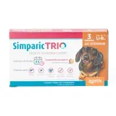 Antipulgas Simparic Trio 12mg para Cães 5,1 a 10kg