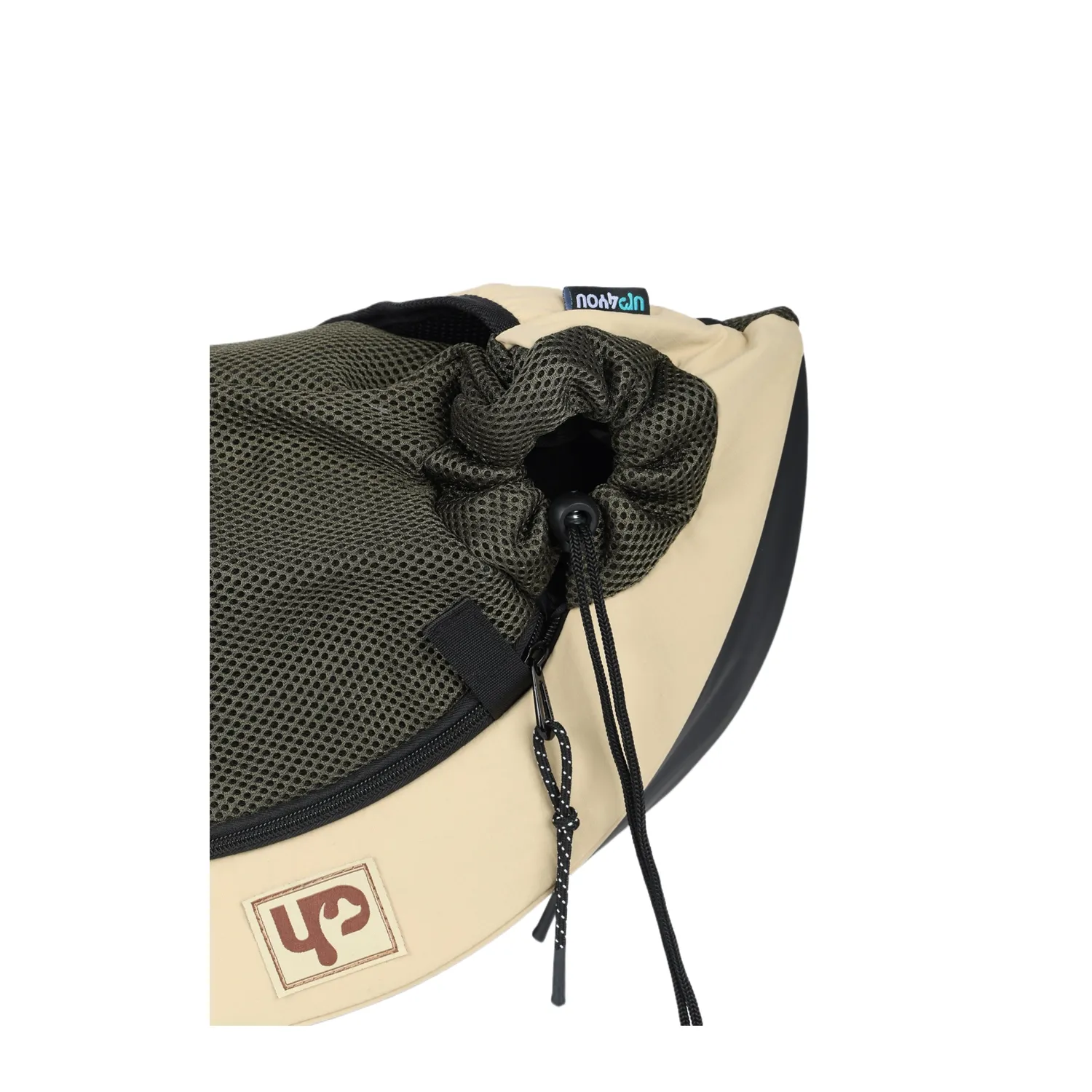 Bolsa-de-Transporte-Lateral-Ajustavel-Up4You-Bege-fecho-da-bolsa-