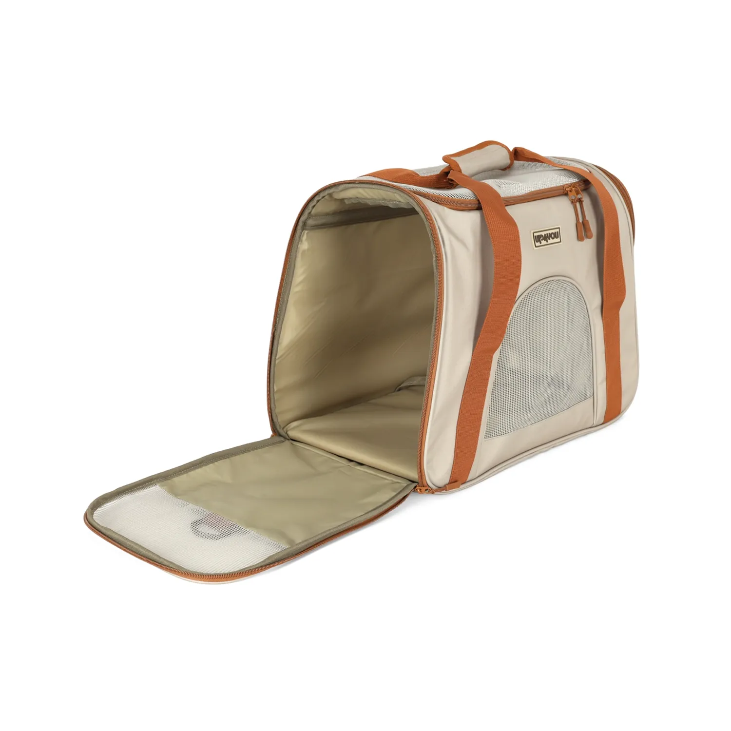 Bolsa-de-Transporte-Safe-Up4You-Bege-aberta-