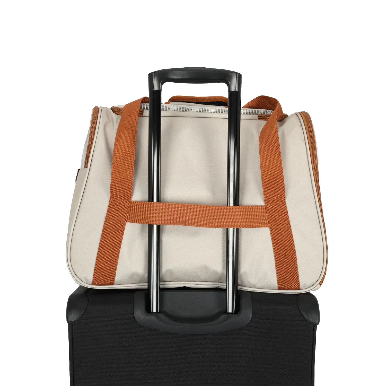 Bolsa-de-Transporte-Safe-Up4You-Bege-na-mala-de-viagem
