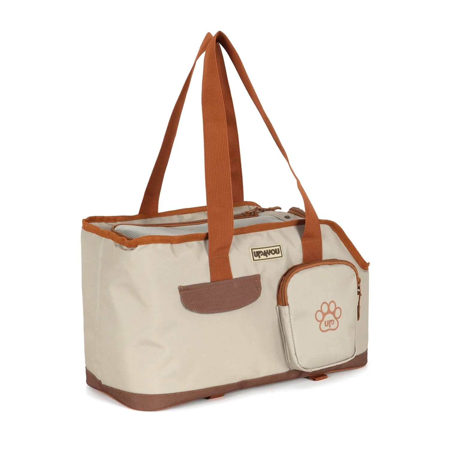 Bolsa-de-Transporte-Safe-com-Bolso-Up4You-Bege-lateral