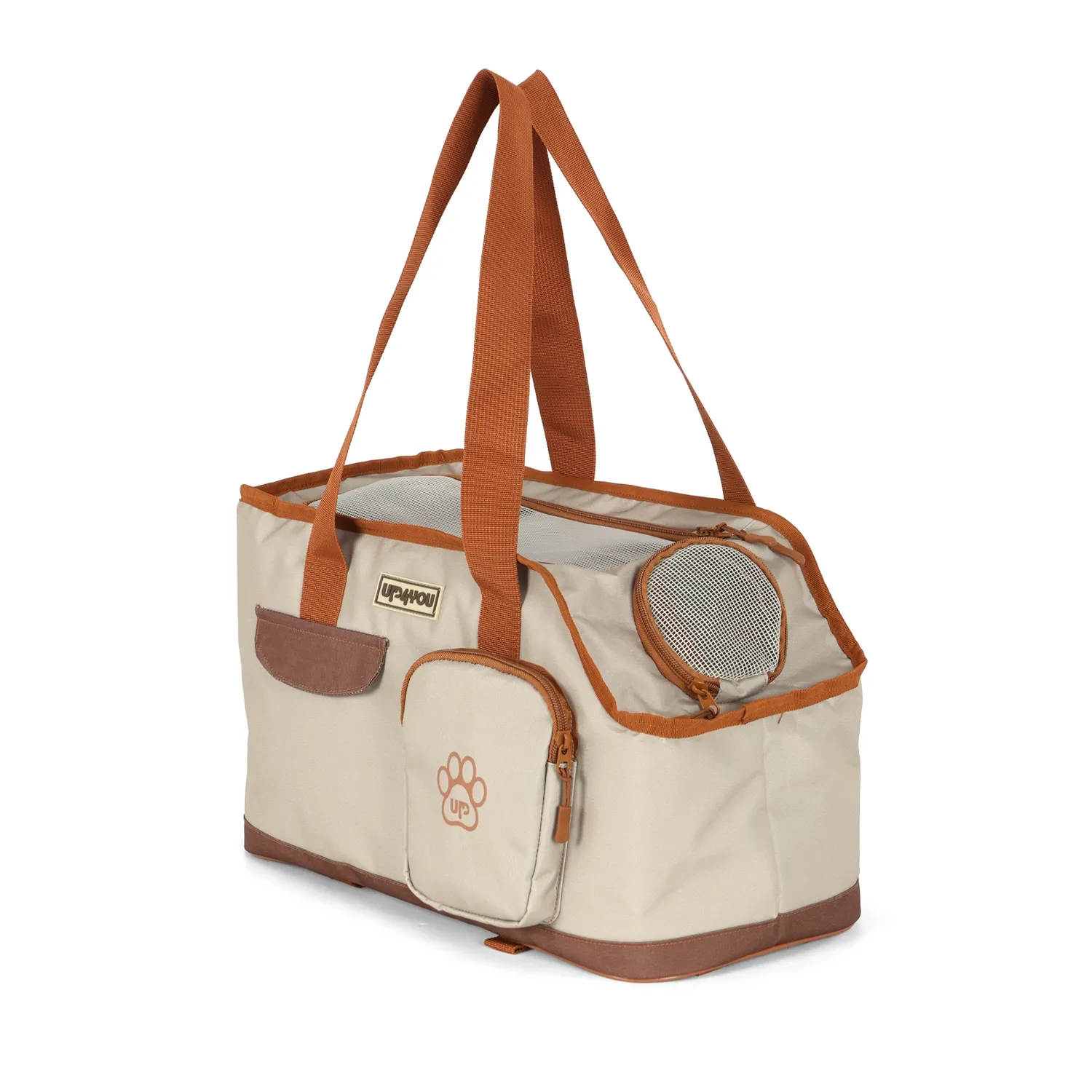 Bolsa-de-Transporte-Safe-com-Bolso-Up4You-Bege-frente