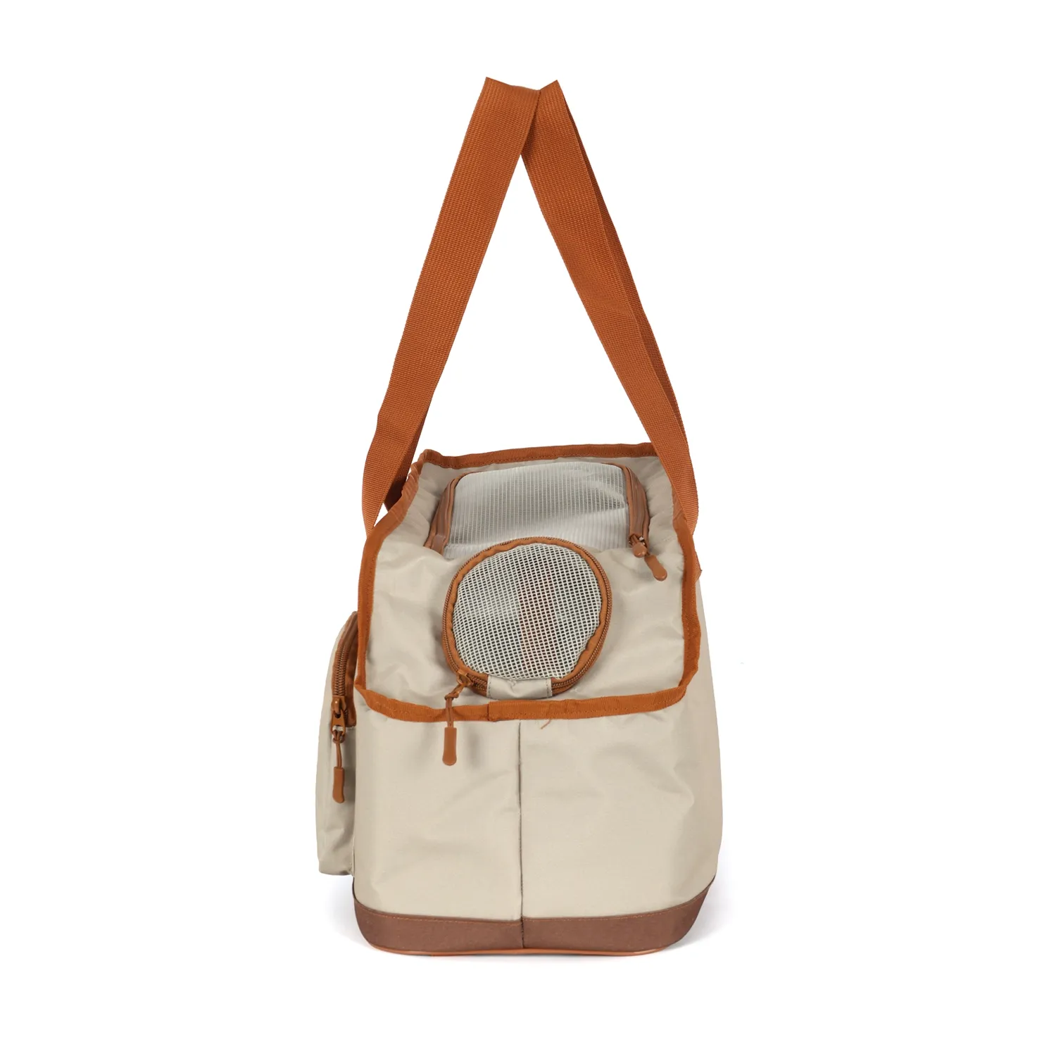 Bolsa-de-Transporte-Safe-com-Bolso-Up4You-Bege-frente