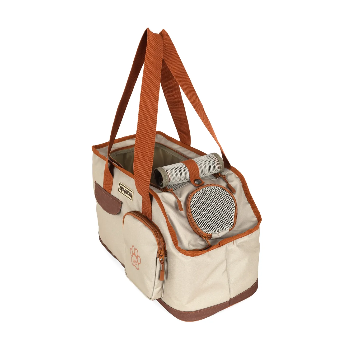 Bolsa-de-Transporte-Safe-com-Bolso-Up4You-Bege-frente