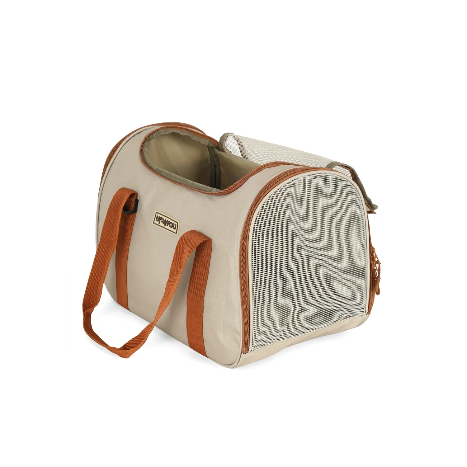Bolsa-de-Transporte-Safe-de-Mao-Up4You-Bege-abertura-superior