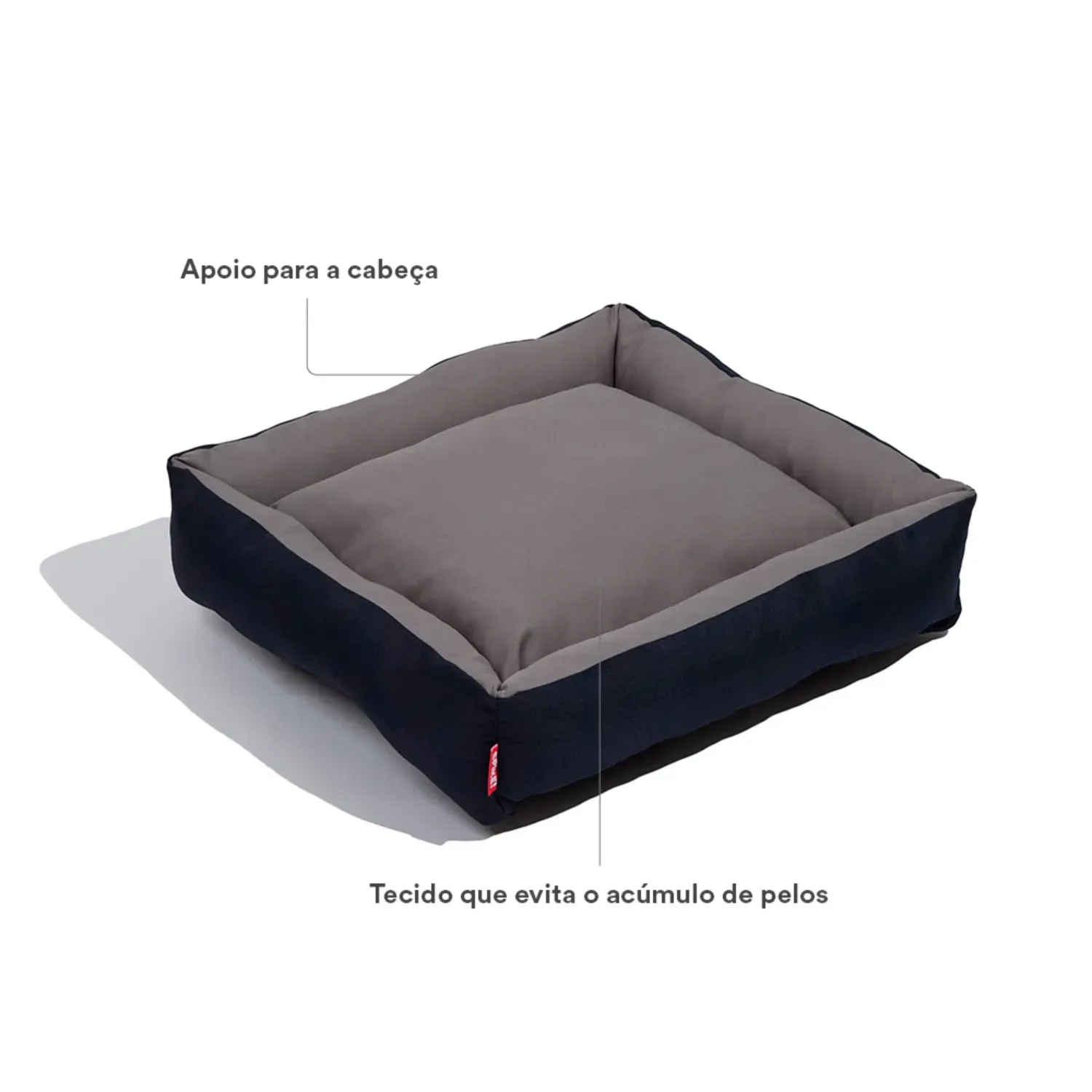 Cama-Dupla-Spike-para-Caes-e-Gatos-Cinza-2