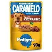 Ração Úmida Pedigree Caramelo Cães Adultos Sachê Churrasco
