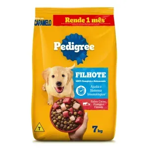 Ração Pedigree Cães Filhotes Raças Médias e Grandes Carne Frango e Cereais
