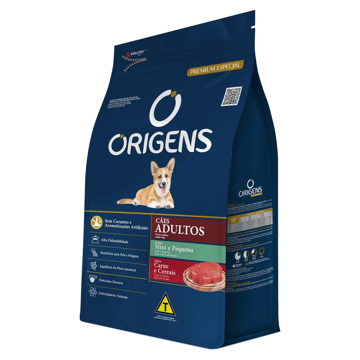 Ração Origens Cães Adultos Minis e Pequenos Carne e Cereais