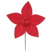 Flor Poinsetia Decorativa Natal Vermelha Cromus