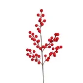 Galho Decorativo com Azevinhos 53cm Cromus