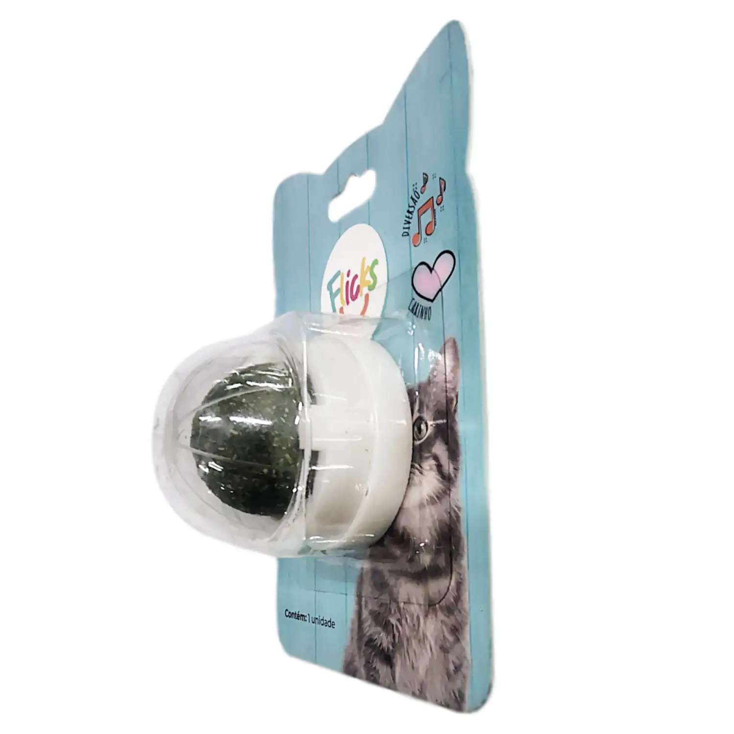 3-Brinquedo Wall Ball para Gatos Flicks Branco