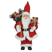 Enfeite Papai Noel com Caixa Xadrez Cromus