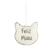 Enfeite Natal Pendente Feliz Miau Cromus