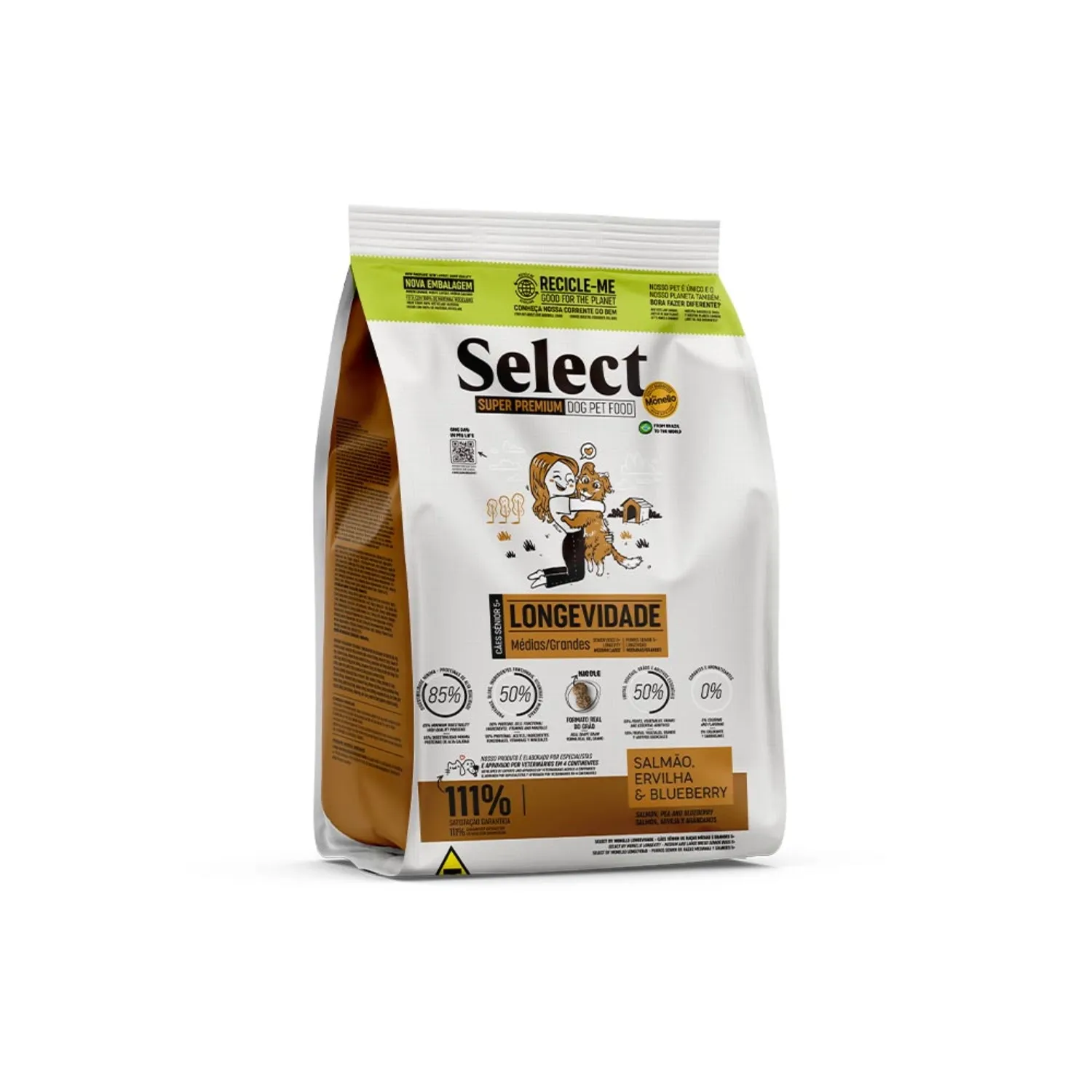 Racao-Select-Monello-Longevidade-para-Caes-Senior-Medios-e-Grandes-Salmao-Ervilha-e-Blueberry-1
