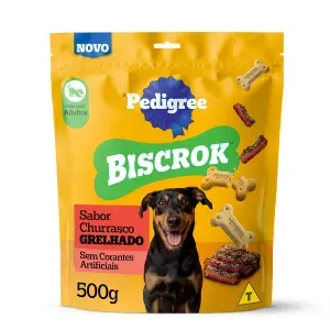 Biscoito Pedigree Biscrok para Cães Adultos Churrasco - 500 g