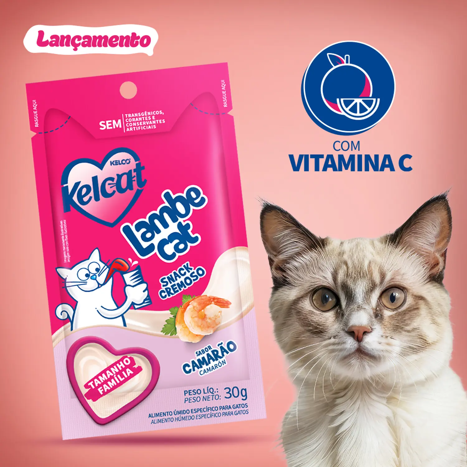 6-Petisco-Kelcat-para-Gatos-Lambe-Cat-Camarao-30g