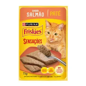 Ração Úmida Friskies Patê Sensações para Gatos Adultos Salmão - 75 g