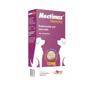 Antiparasitário Mectimax para Cães 12 mg - 4 comprimidos