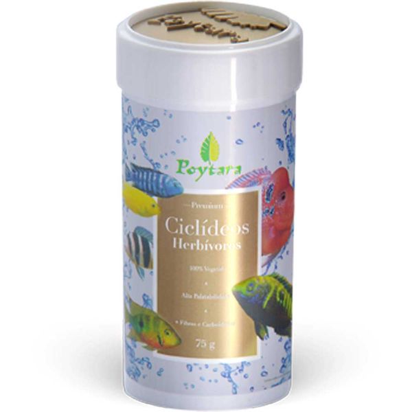 Ração Ciclídeos Herbívoros Poytara 75g