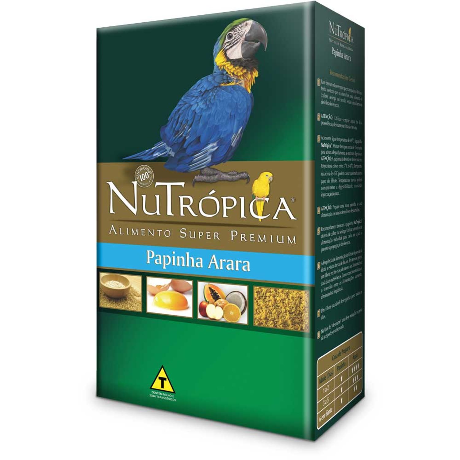 Papinha Nutrópica para Arara
