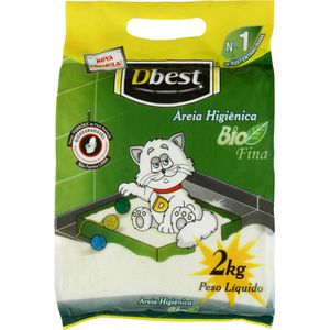 Areia Higiênica Dbest Bio Fina - 2 kg